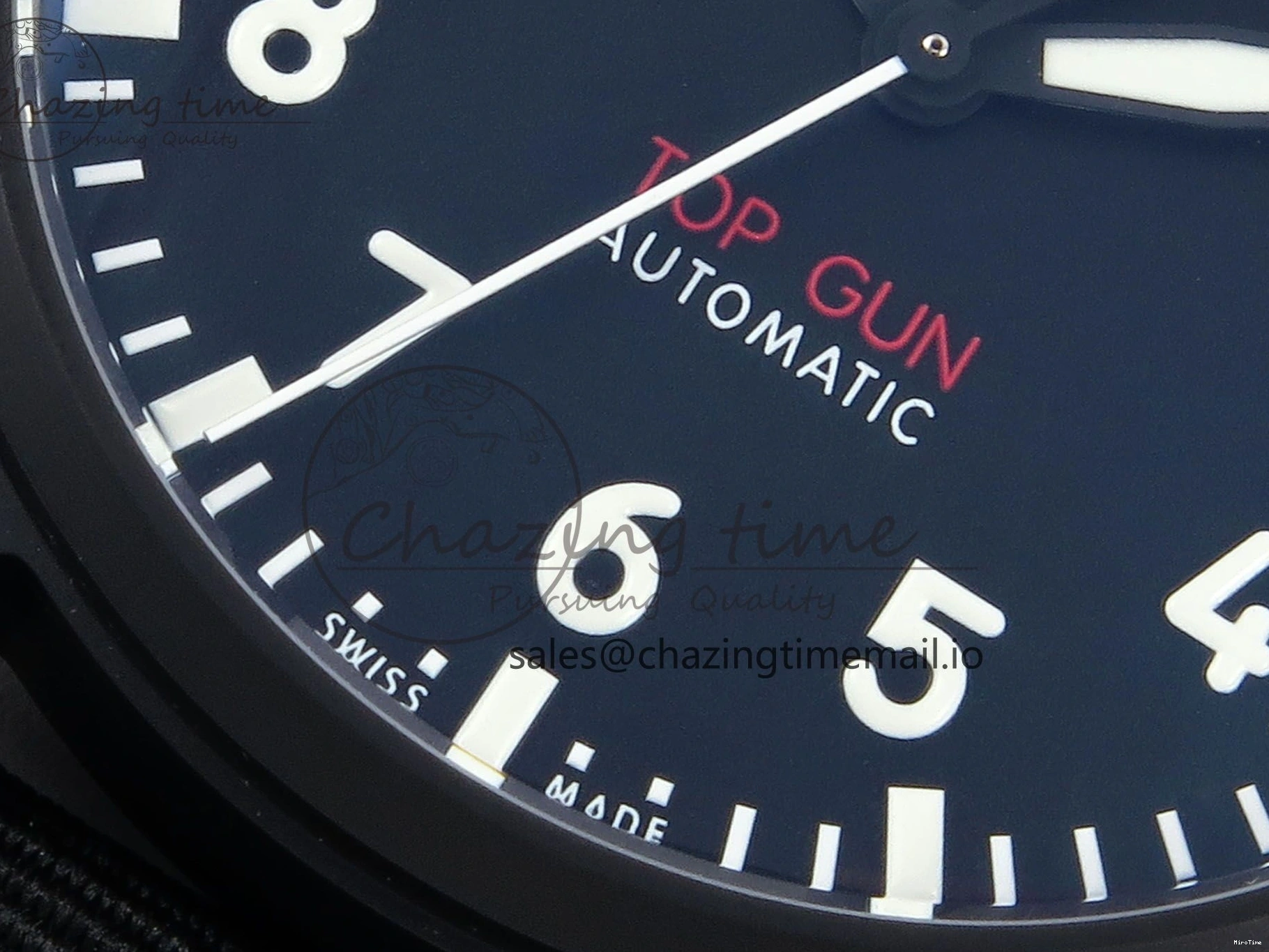 MIROTIME 0326 Durable Pilot Top Gun IW326901 M+F 1:1 Best Edition Black Dial on Black Nylon Strap MY 7003